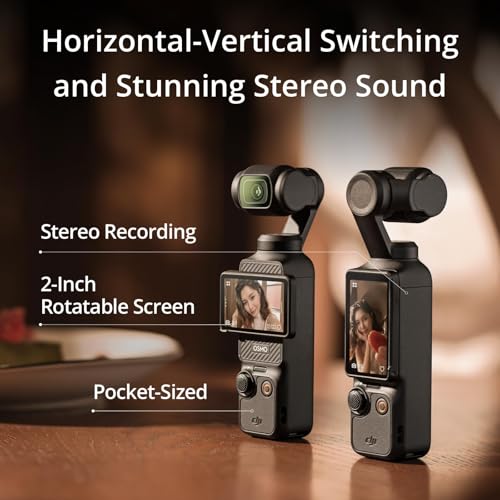 1'' CMOS 4K/120fps Vlog Camera with 3-Axis Stabilization and Mic C6493