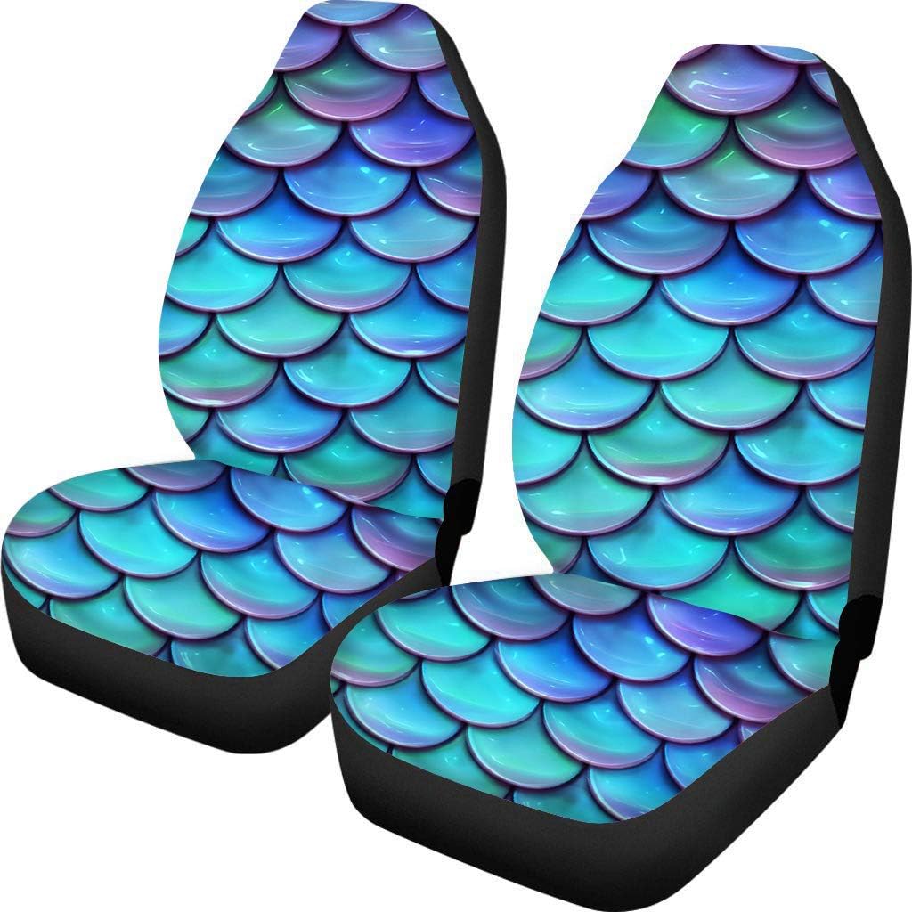 Blue Sea Turtle Print Car Seat Covers Set of 2 V291186