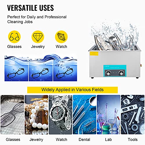 10L Ultrasonic Cleaner 304 Stainless Steel with Heater Timer I5313
