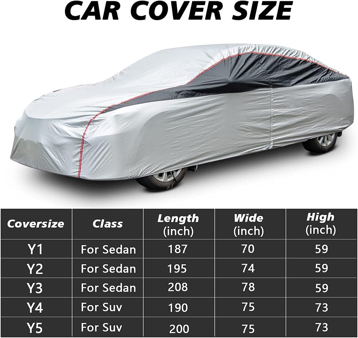 Waterproof All Weather Sedan Car Cover M619