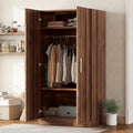 4 Door Wooden Wardrobe Closet with 2 Drawers R51847