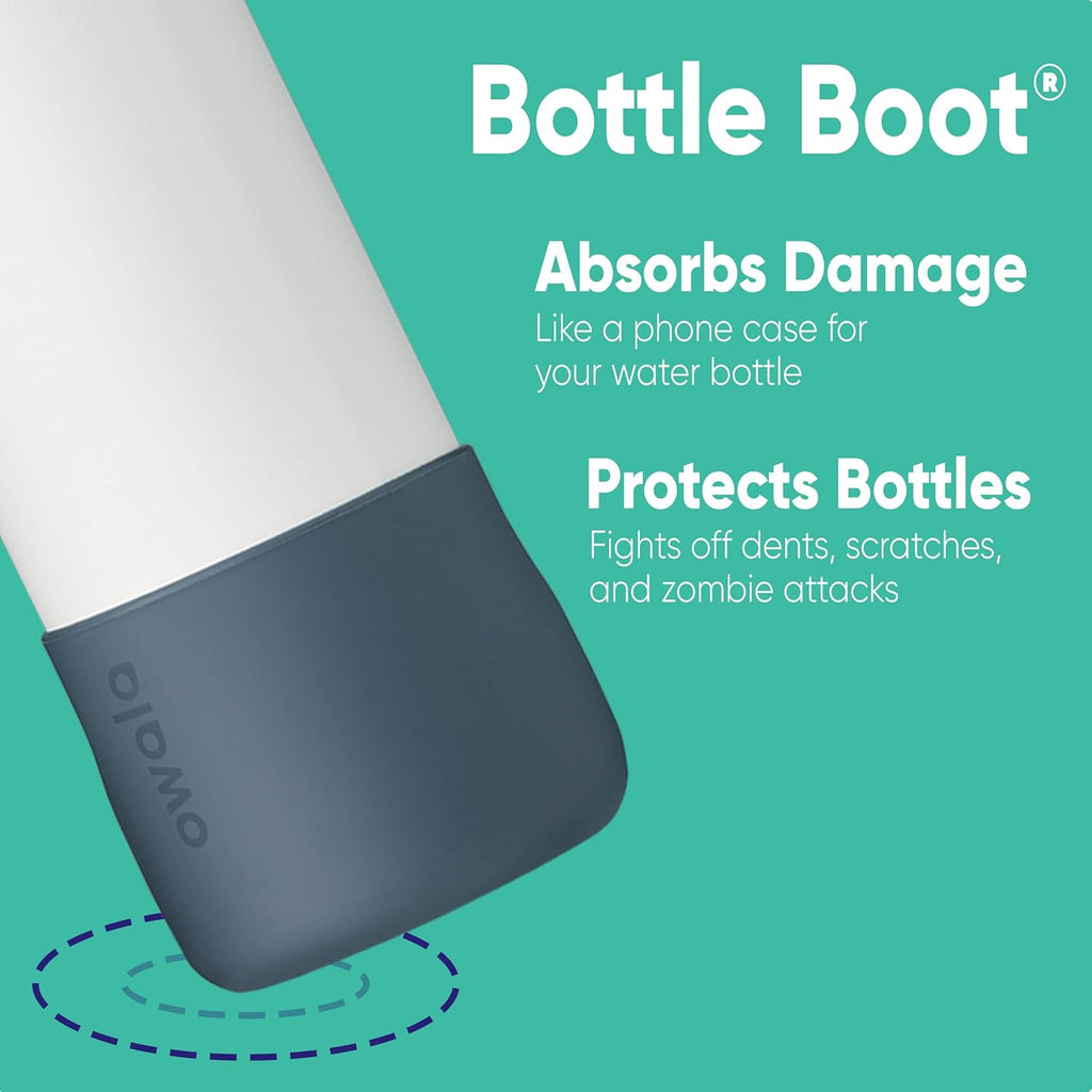 Insulated Stainless Steel Water Bottle with Straw and Silicone Boot M1476