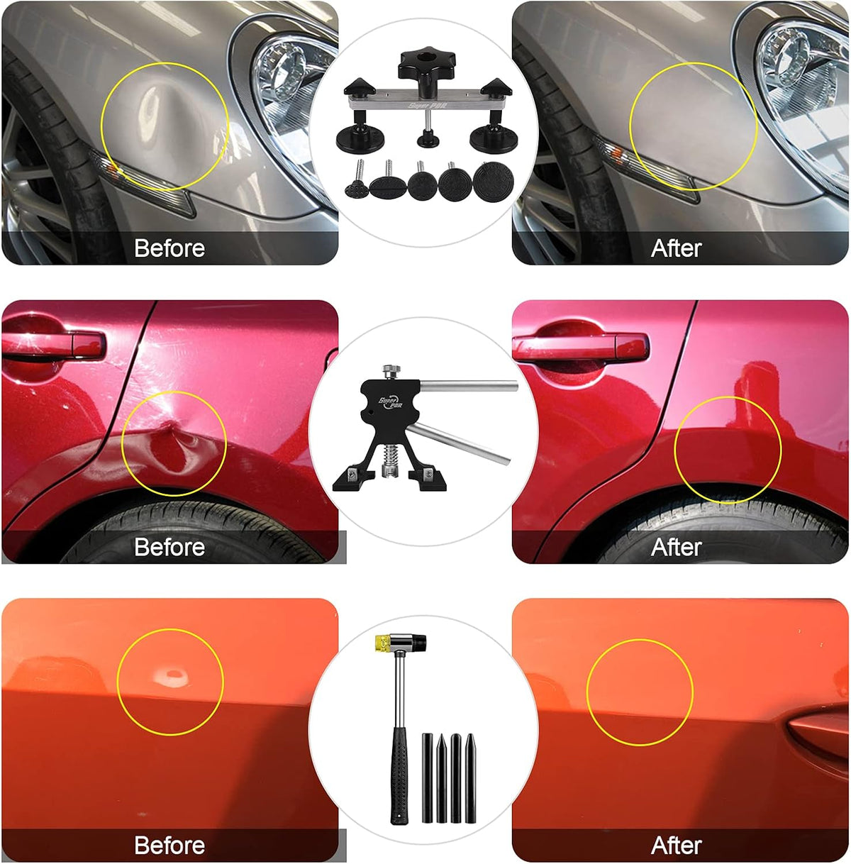 Dent Repair Kit with LED Light Board and Storage Bag Z702