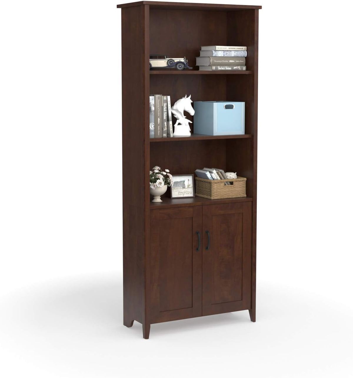 5 Shelf Tanned Cherry Bookcase G3877