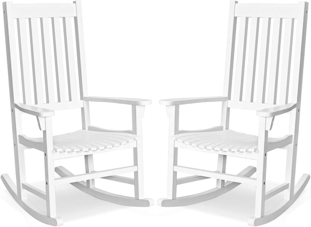 White Acacia Wood Rocking Chair B31943