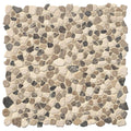 Textured Marble Mesh-Mounted Mosaic Tile I14460