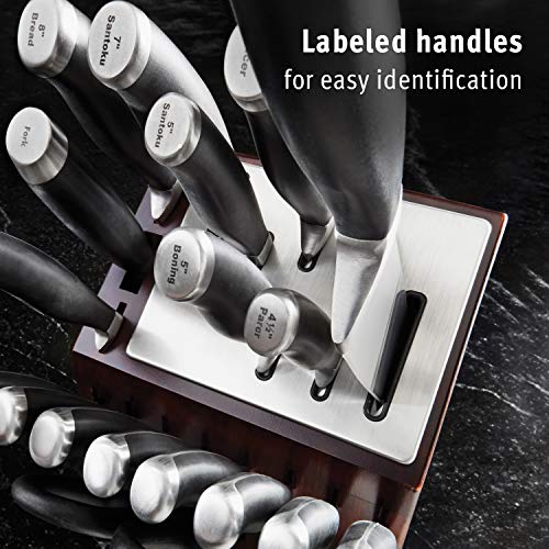 20-Piece Black Knife Block Set I2493