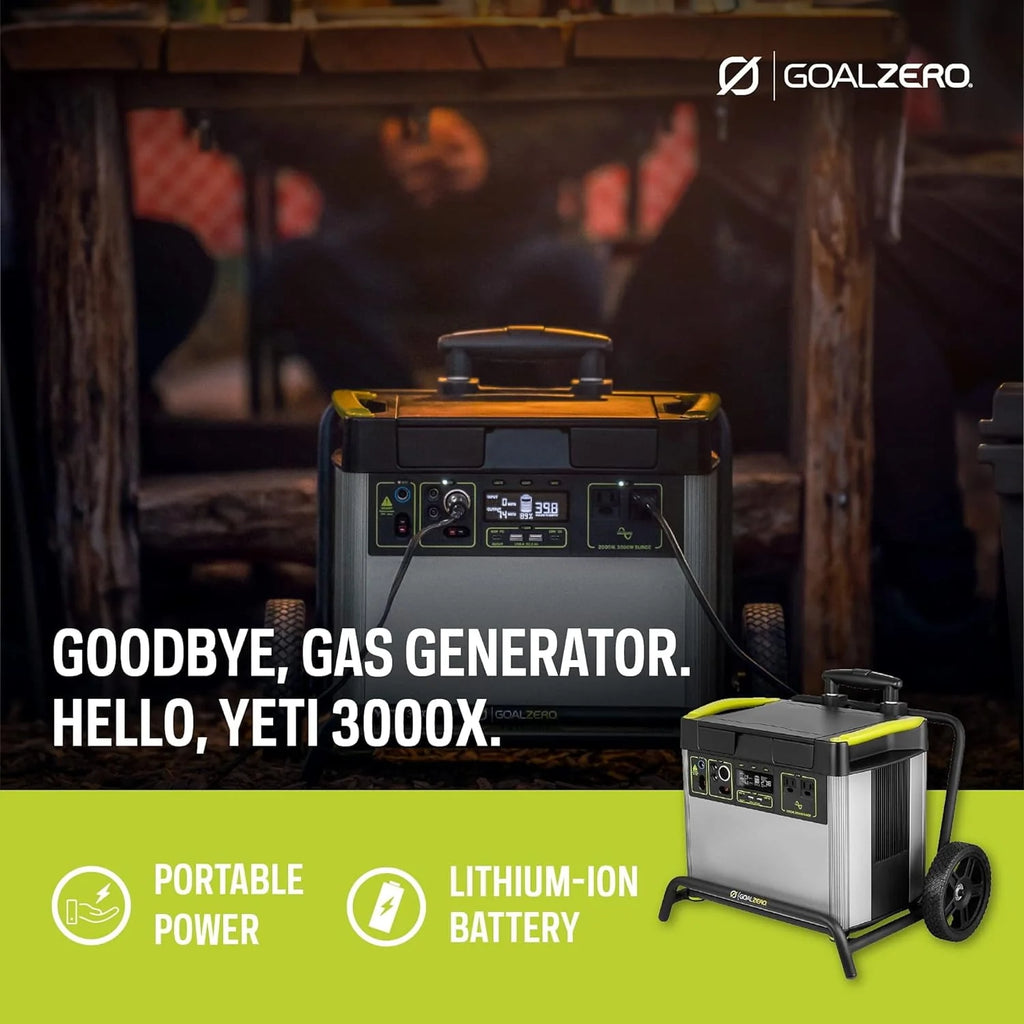Portable Power Station 3032Wh Lithium Battery Generator 2000 Watt AC Inverter D9880