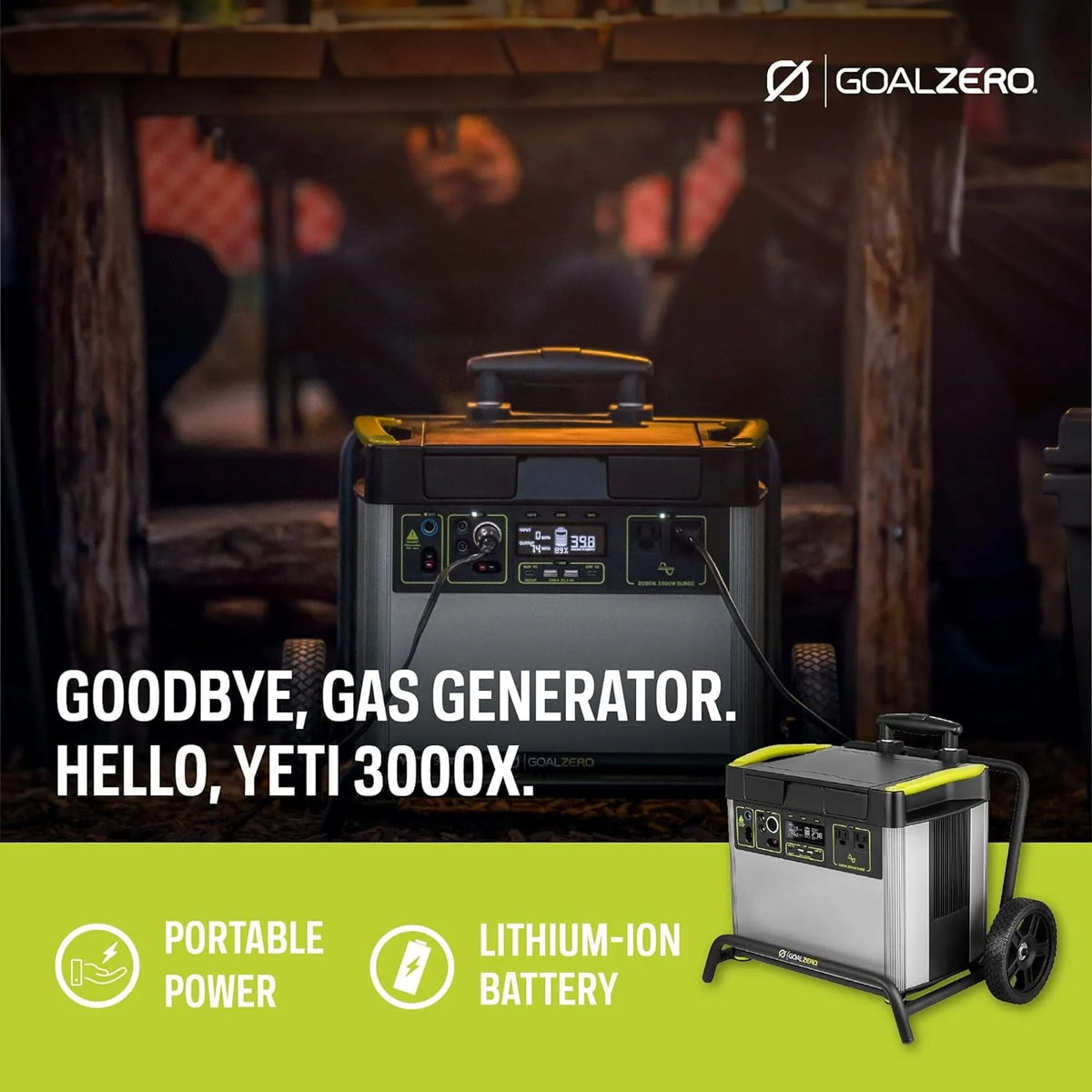 Portable Power Station 3032Wh Lithium Battery Generator 2000 Watt AC Inverter D9880