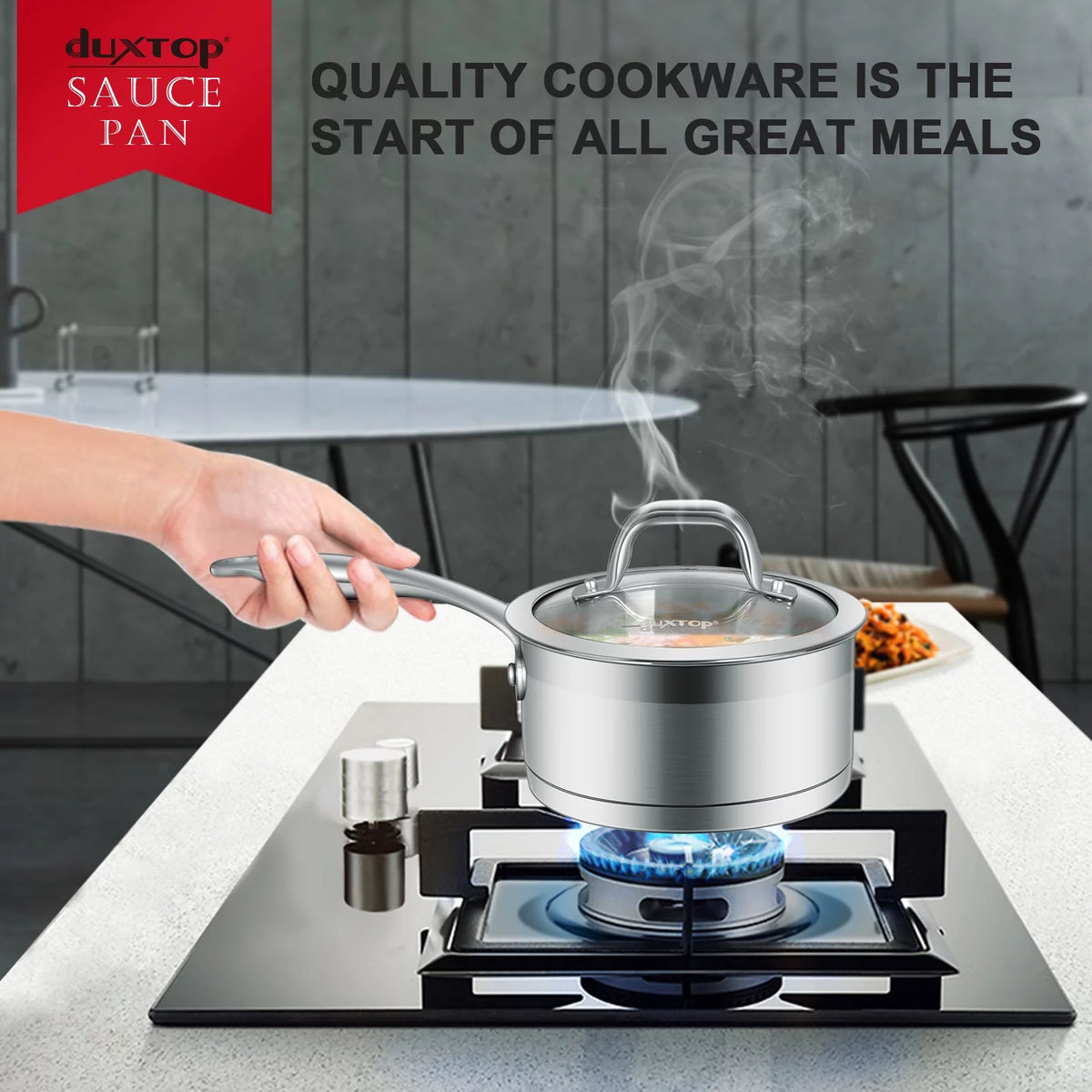 2.5 Quart Stainless Steel Sauce Pan with Lid Q827751