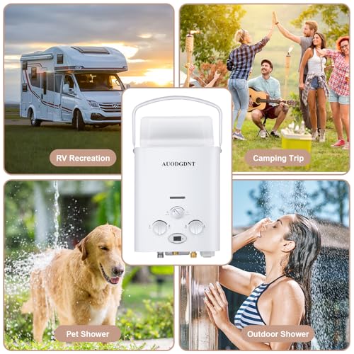 Portable Propane Tankless Water Heater 1.58 GPM with LED Display and 3-Mode Shower Head I335297
