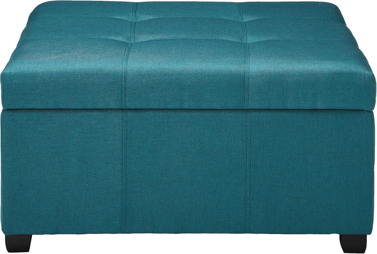 Dark Teal Fabric Storage Ottoman A4157