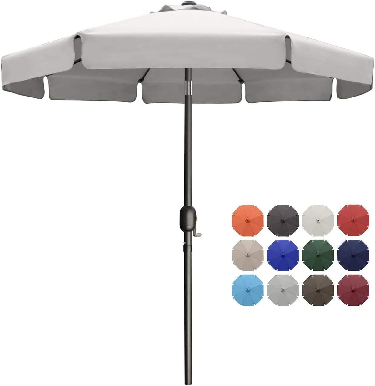 7.5ft Light Gray Patio Umbrella P250