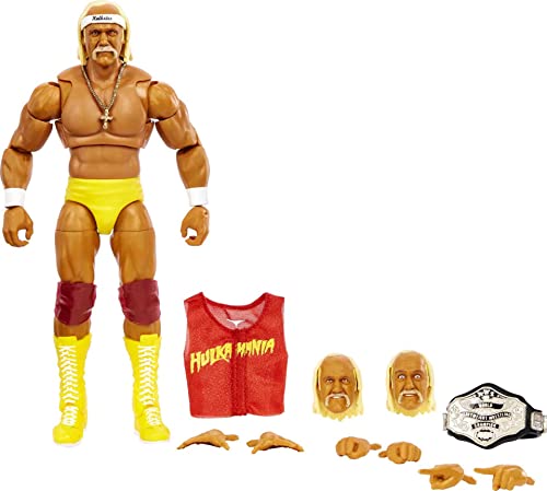 WWE Ultimate Edition Action Figure & Accessories Set, 6-inch Collectible with 30 Articulation Points, Swappable Pieces & Entrance Gear D9554
