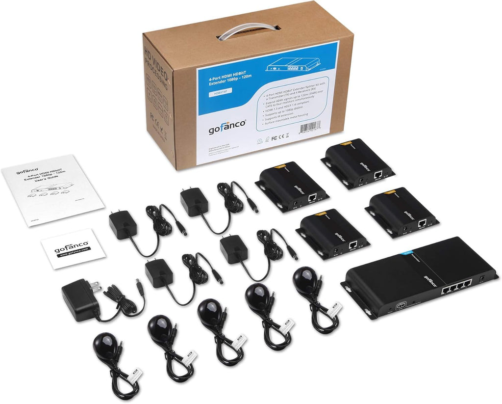 1080p 1x4 HDMI Extender Splitter Balun H8262