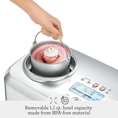 Brushed Stainless Steel Ice Cream Maker O7349