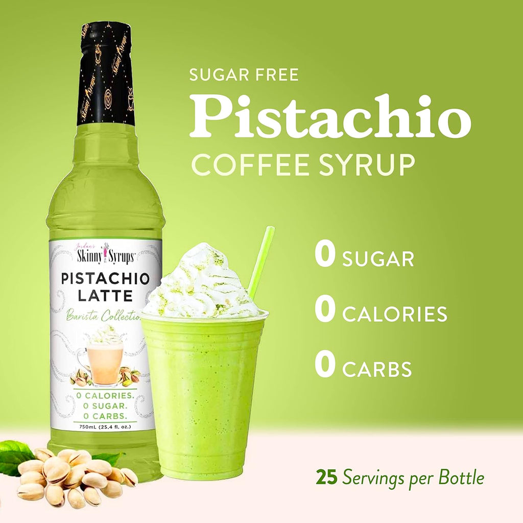Sugar Free Coffee Syrup, Pistachio Flavor, 25.4 Fl Oz Y29327
