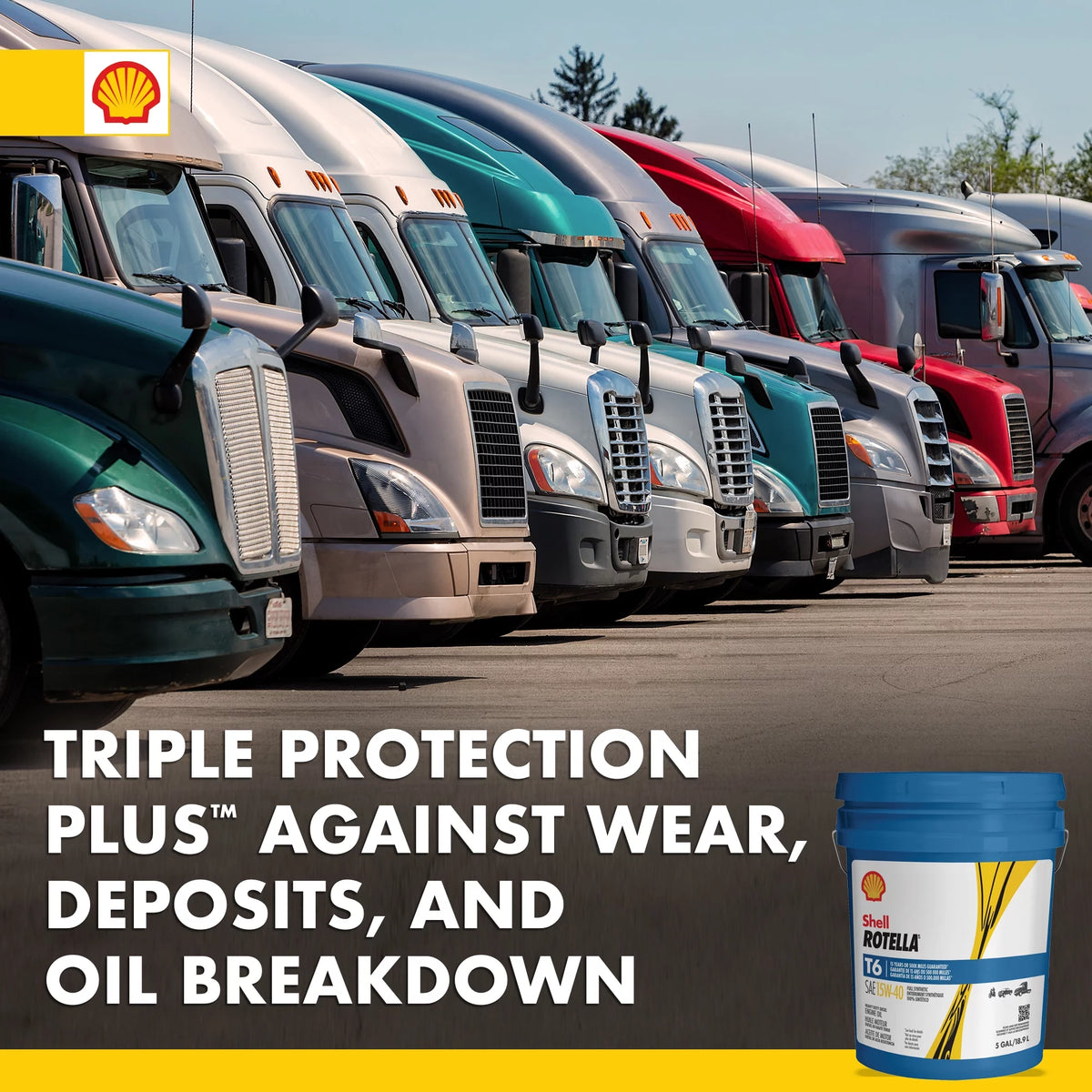 15W-40 Full Synthetic Diesel Engine Oil, 5 Gallon I119068