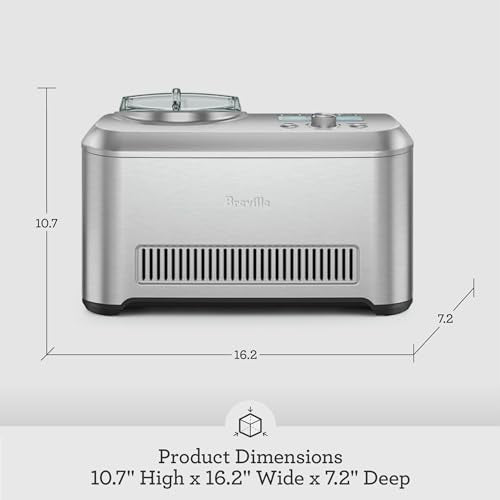 Brushed Stainless Steel Ice Cream Maker O7349