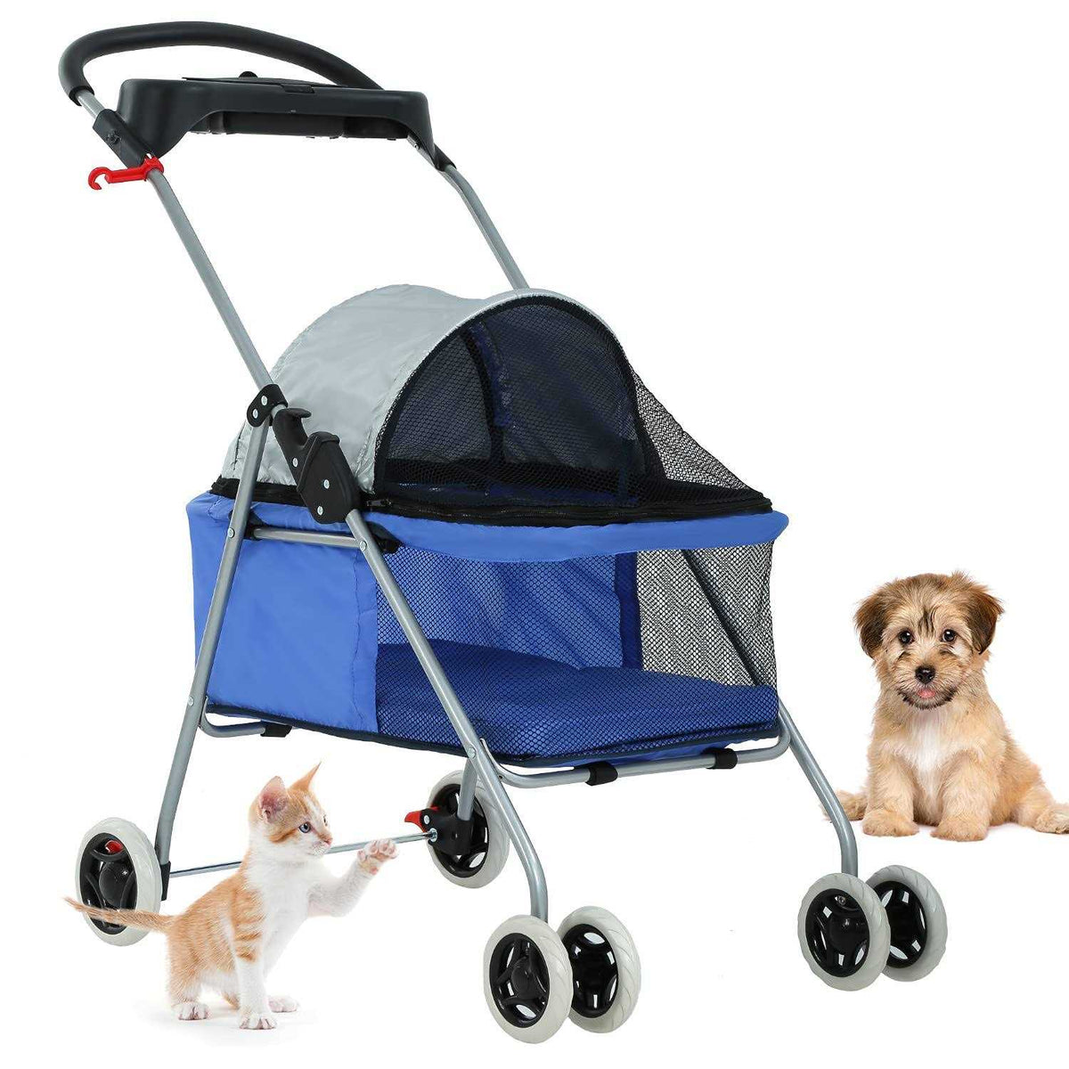 4 Wheels Folding Waterproof Portable Pet Stroller Q882031