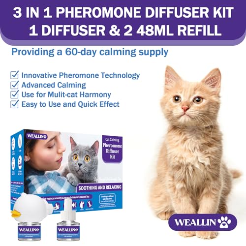 Cat Calming Diffuser Kit with 1 Diffuser + 2 Refill 48ml Vial J945691
