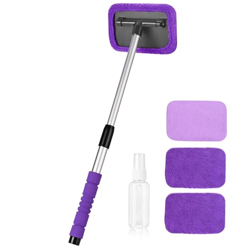 Microfiber Cloth Car Cleaning Tool with Extendable Handle and Reusable Cloth O689076