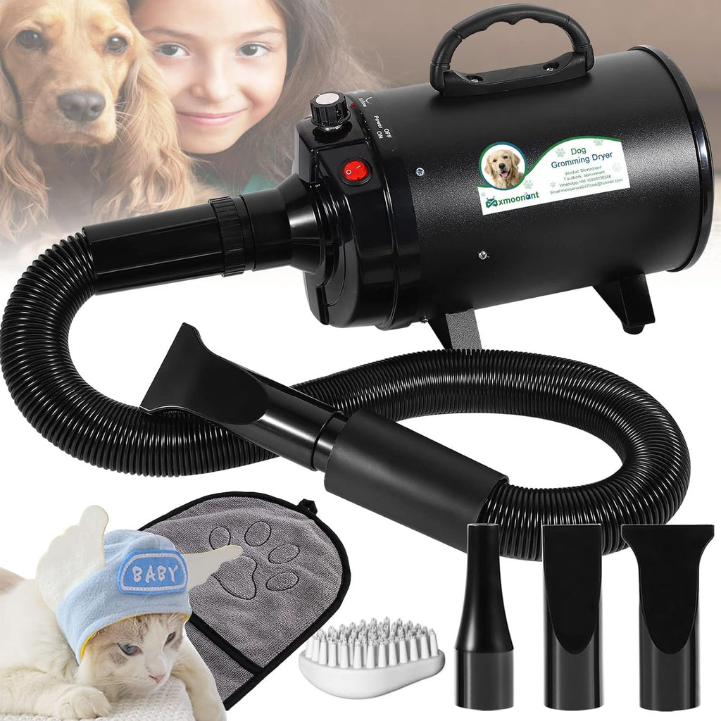 3.2HP Adjustable Pet Grooming Dryer with 3 Nozzles A9746