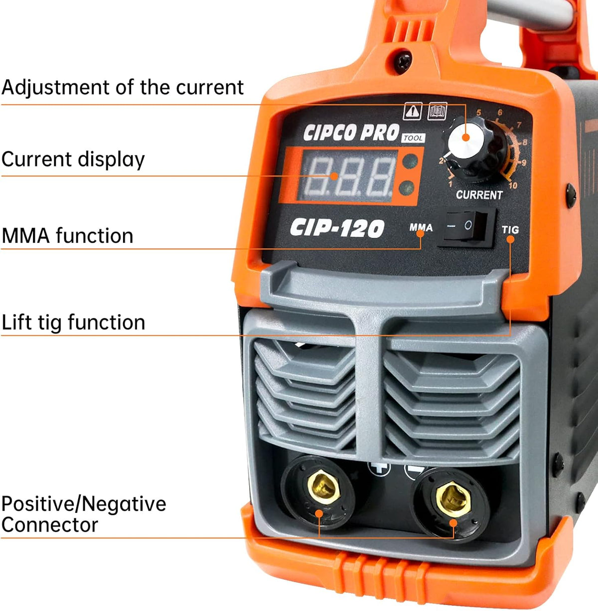 110/220V Dual Voltage IGBT Stick Welder with Lift TIG K86571