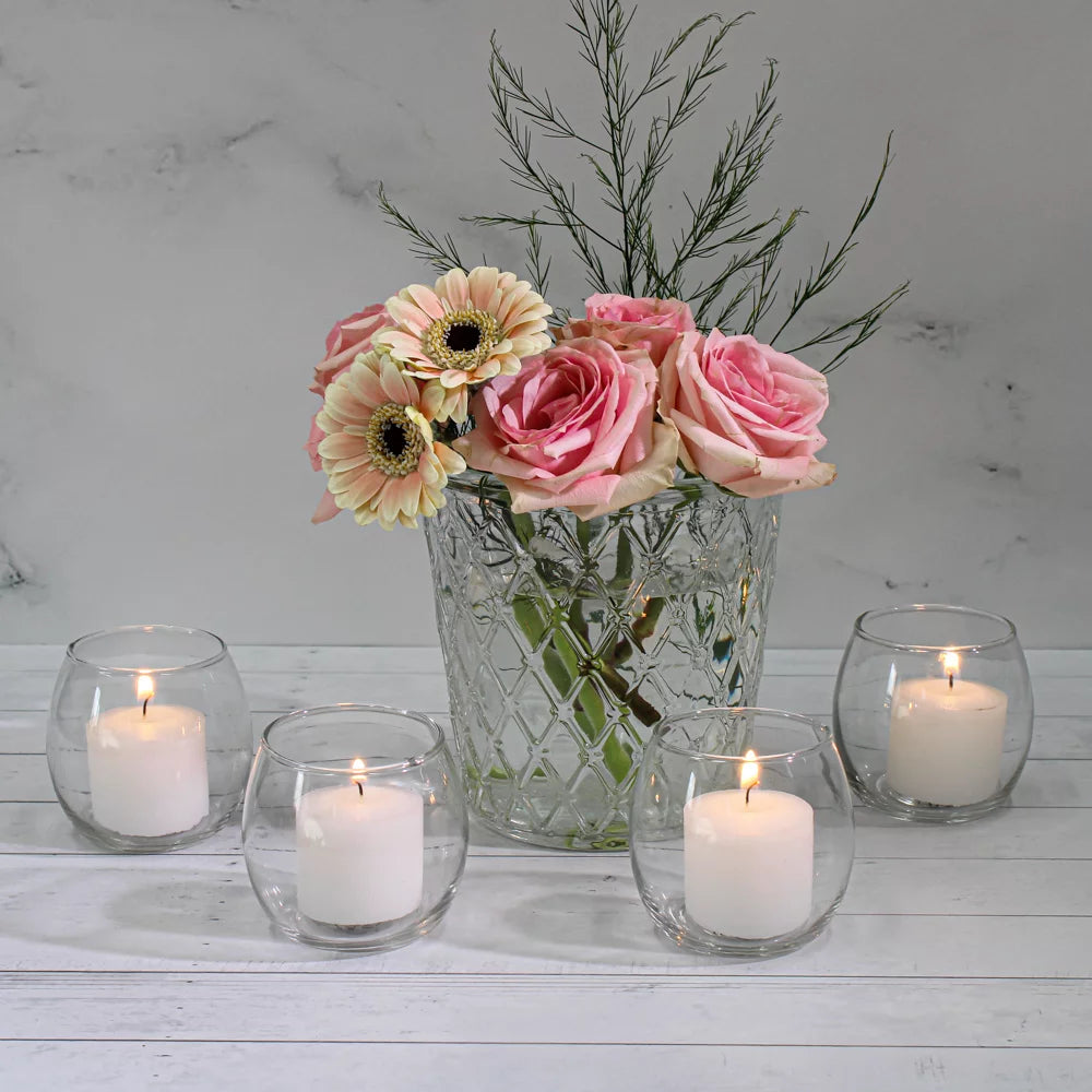 Set of 12 Votive Candle Holder Hurricane W641
