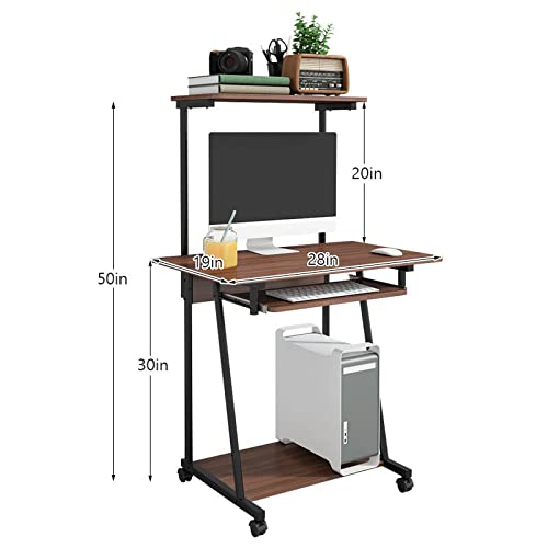 Small Computer Desk with Storage Shelves M58558