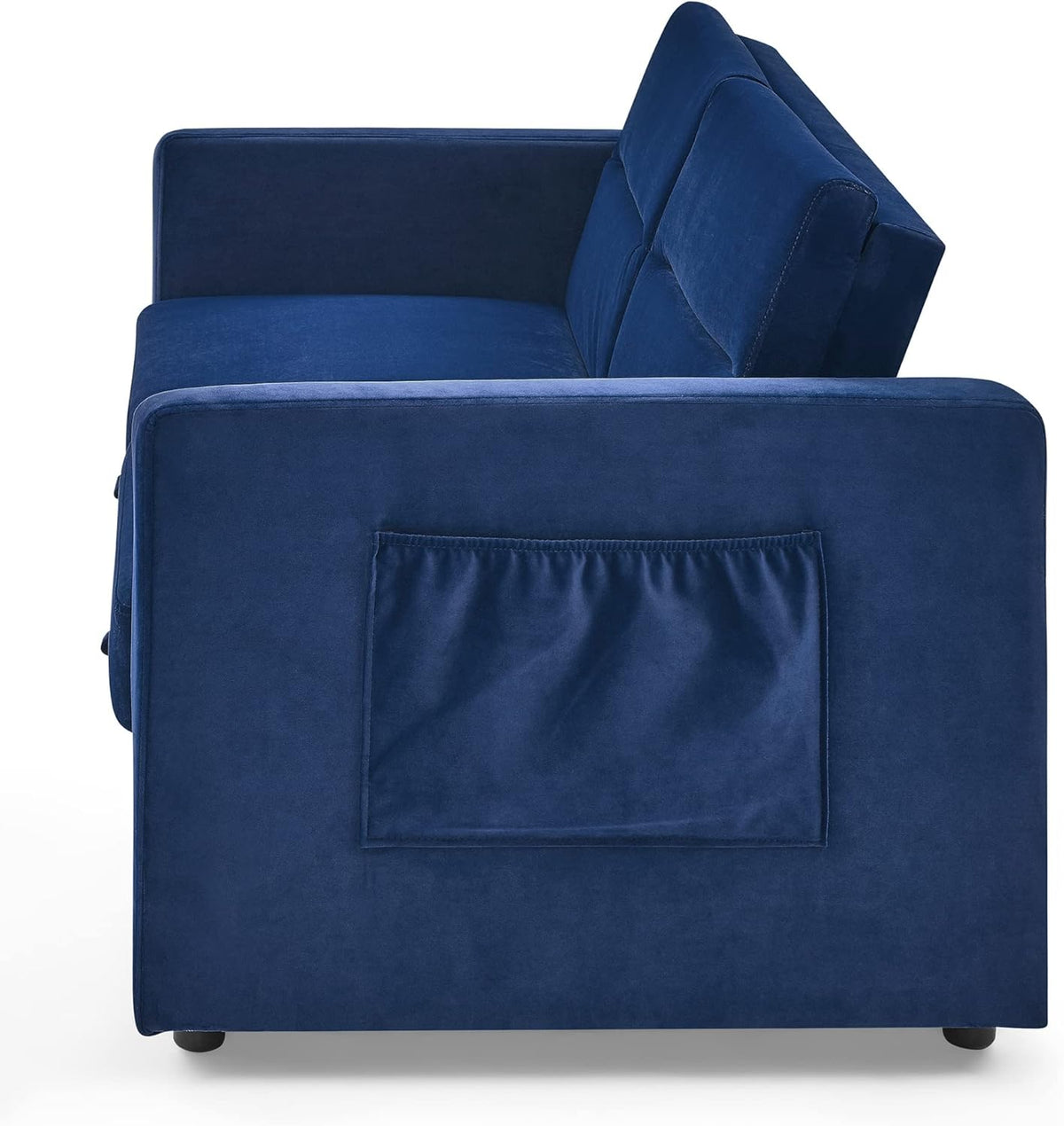 Blue Velvet 2 Seater Convertible Sofa Bed X600139