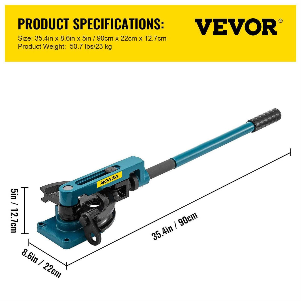 3/8 to 1 Manual Pipe Tube Bender with 7 Dies V7516