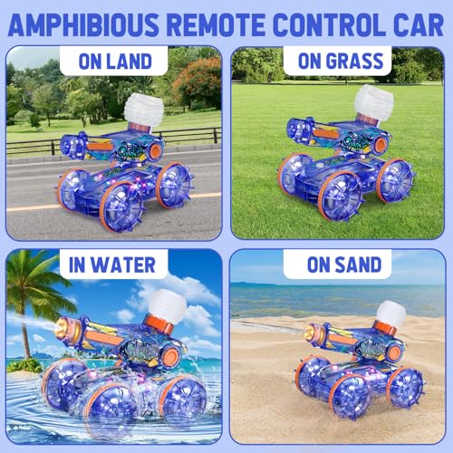 Gesture Sensing Remote Control Car Toys - Drift RC Stunt Car for Kids | 360° Rotating 4WD Transform RC Cars | 2.4Ghz Hand Controlled with Lights Music | Birthday to Boys (Purple) D2340