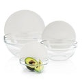 Stackable Bowls Set with White Lids T944724