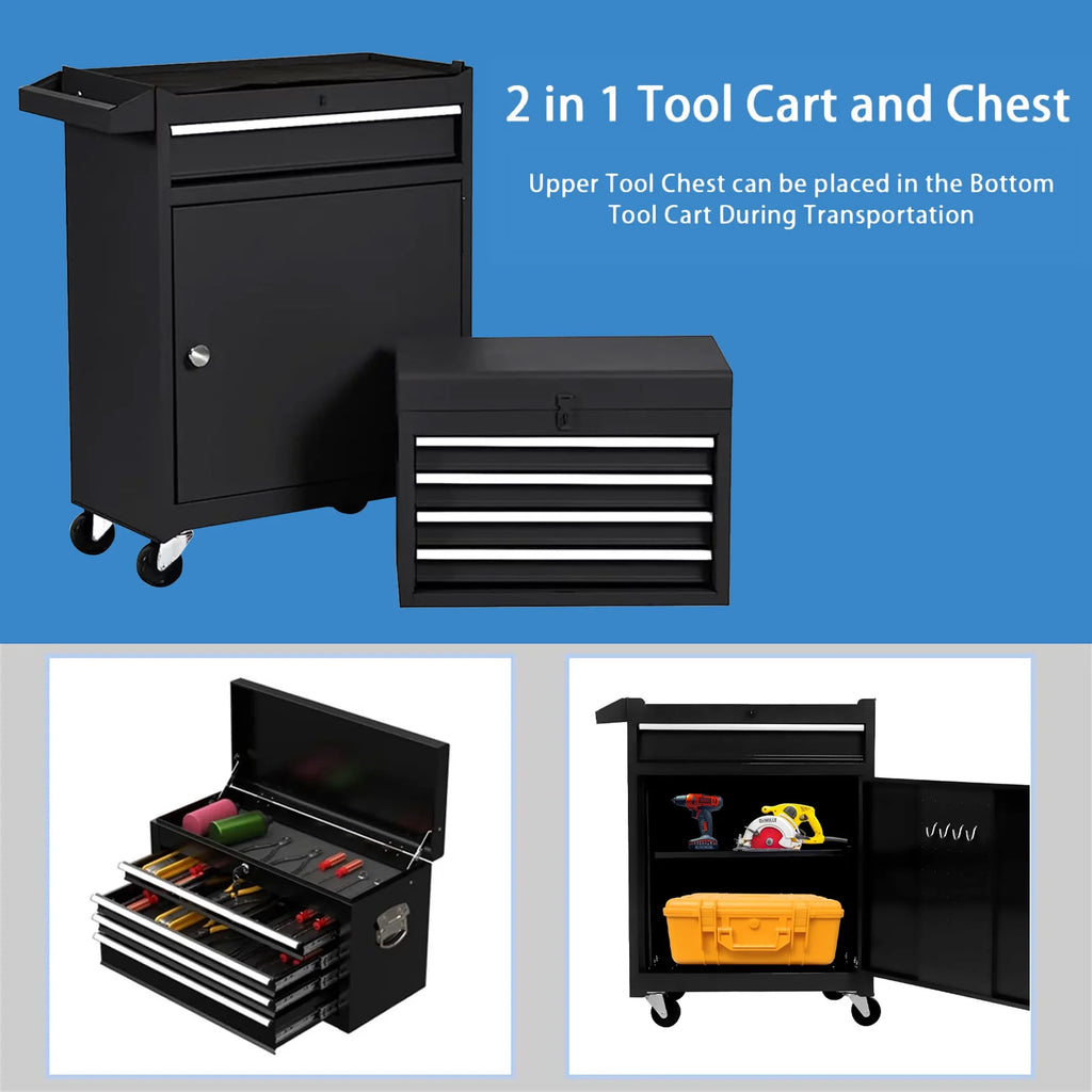 Blue 8 Drawer Steel Rolling Tool Chest R268