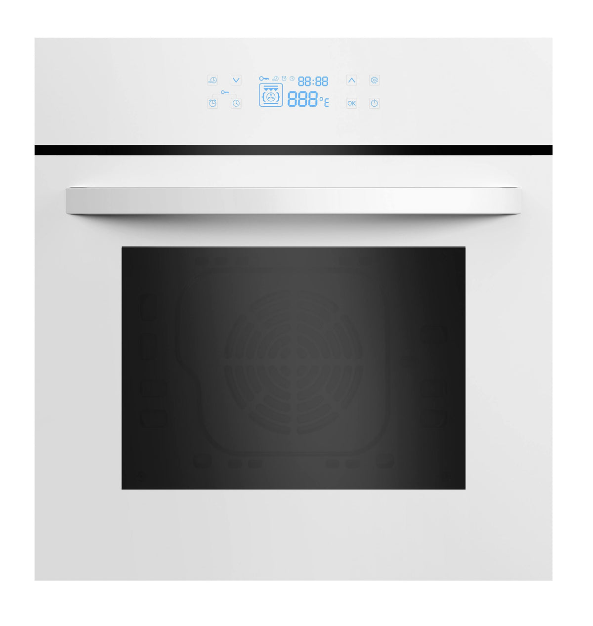 White Tempered Glass Electric Built-in Single Wall Oven Z6815