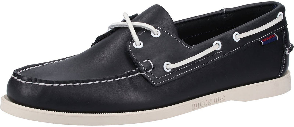 Blue Navy Leather Boat Shoes N41578