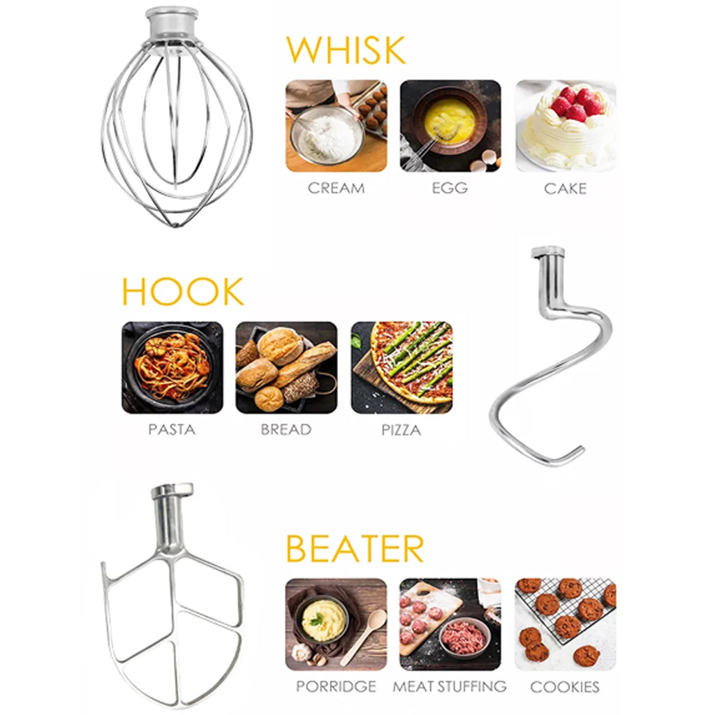 Electric Dough Mixer Kneading Machine with 10L Stainless Steel Bowl S708217