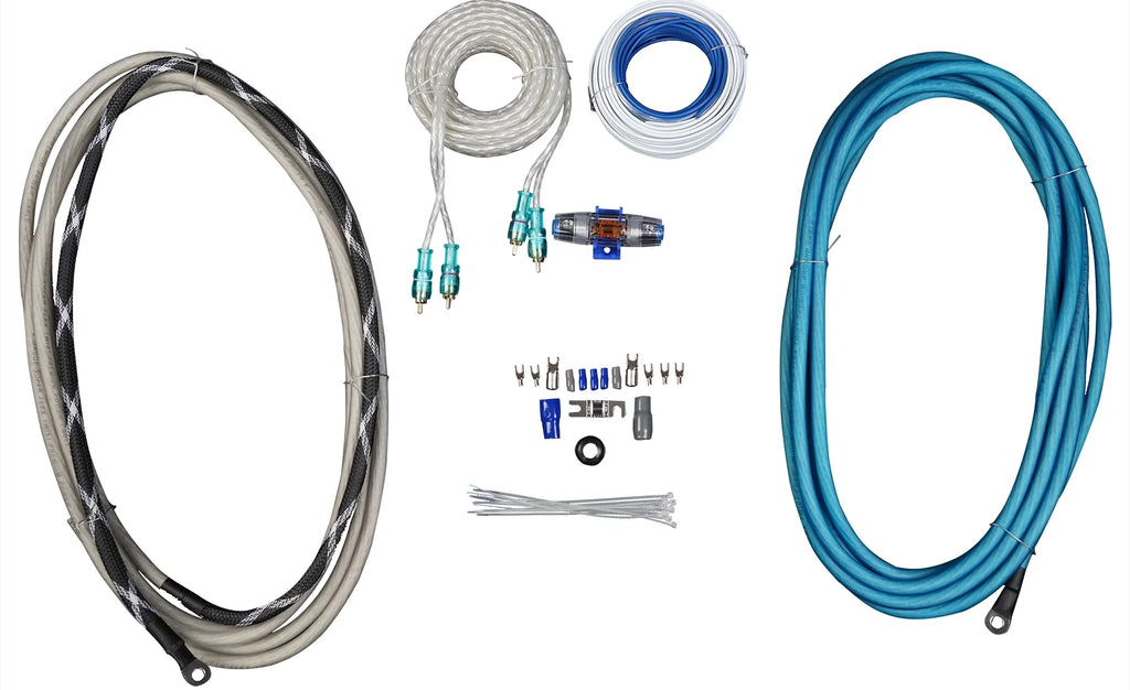 6.5" Marine Boat Speakers with 8" Wakeboards and Amp Wire Kit S36382