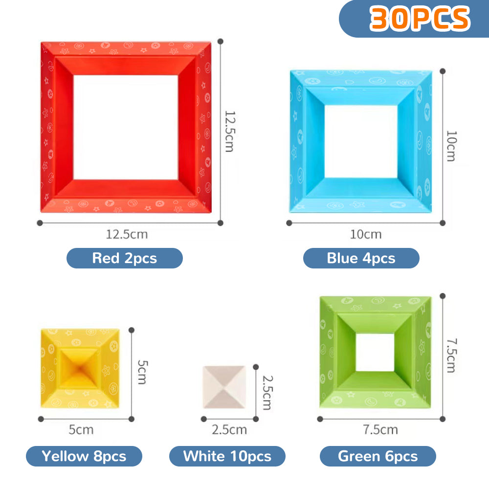 30PCS Multicolor Stacking Game Block Set Educational Toys N9661