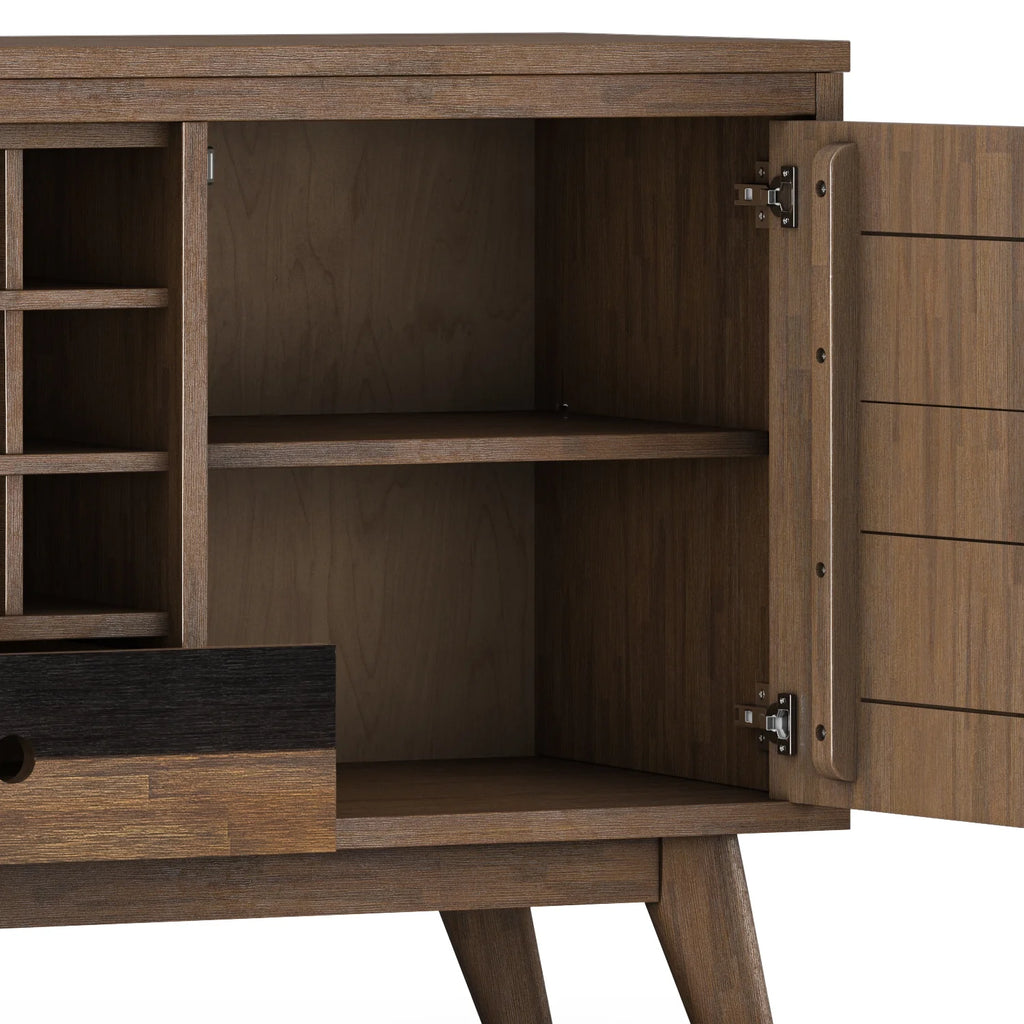 60 inch Solid Acacia Wood Sideboard with Wine Storage S66974