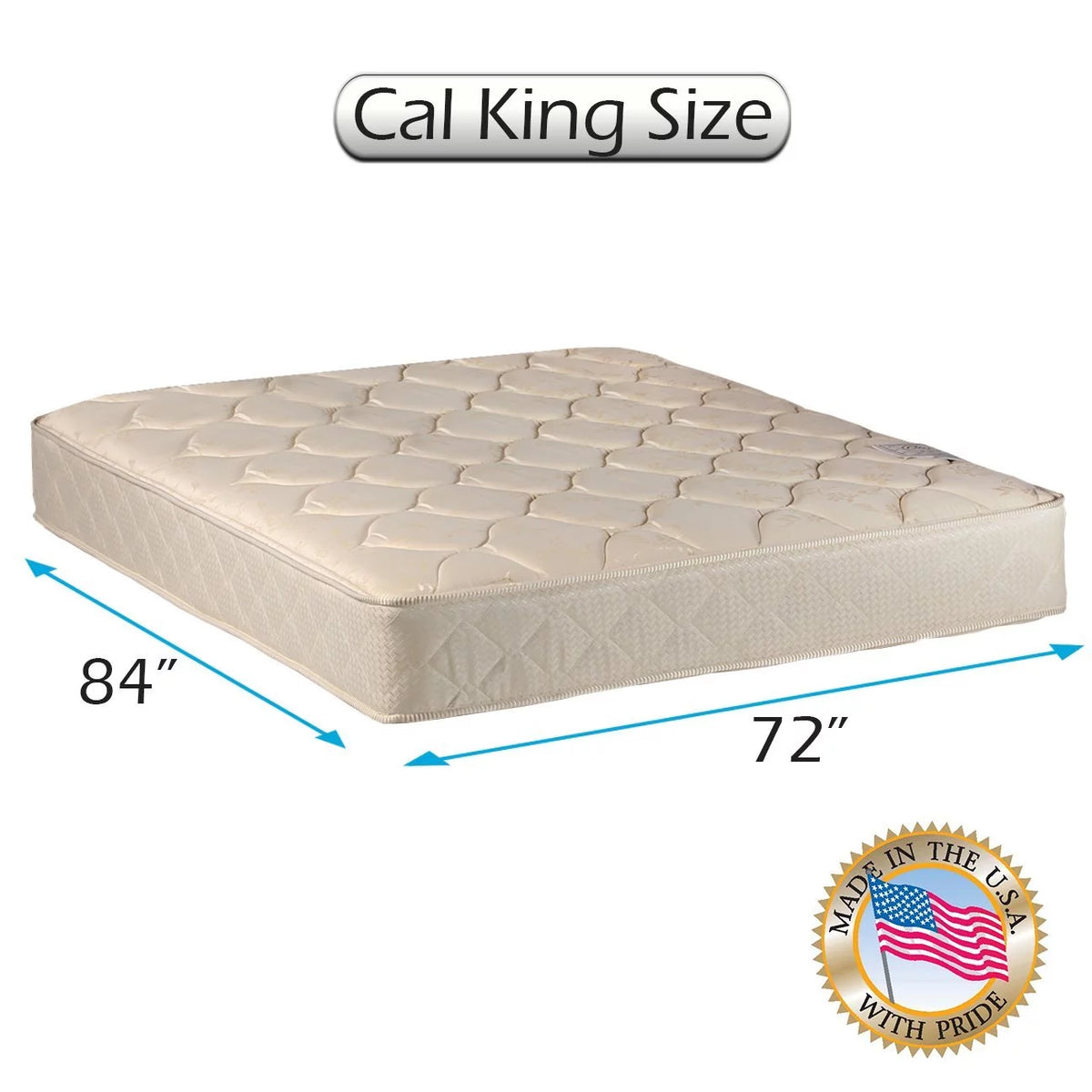 Two-Sided Gentle Firm Mattress with Mattress Cover Protector Cali King Size X86950