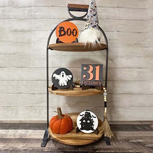 4 Pieces Halloween Tiered Tray Decor Set H940647