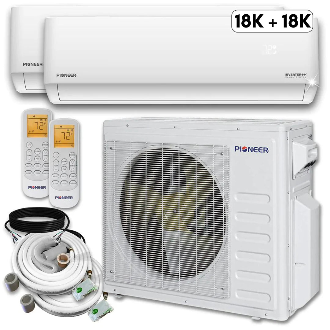 36,000 BTU 2 Zone Ductless Air Conditioner and Heat Pump B49430