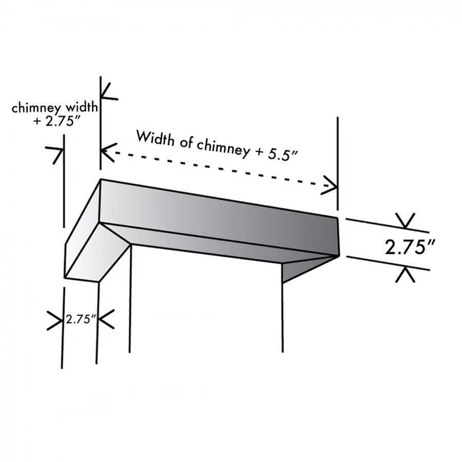 Vented Crown Molding Profile 6 for Wall Mount Range Hood O397