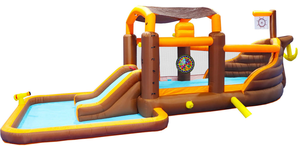 Inflatable Bounce Slide Water Park with Play Pool and Blower H221