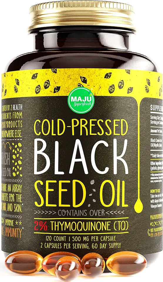 Black Seed Oil Capsules 500mg 120 Count V59485