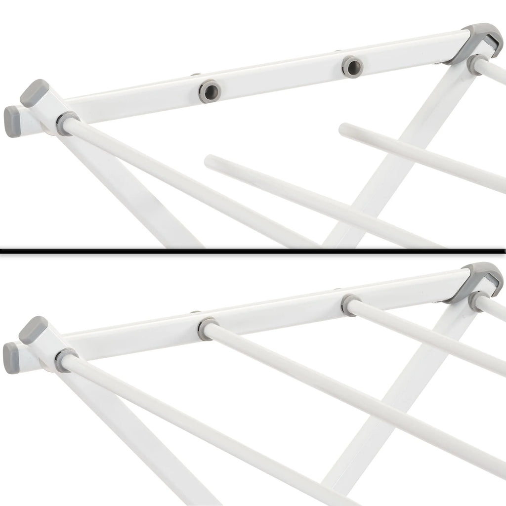 White Collapsible Metal Clothes Drying Rack C1315