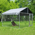 Large Outdoor Dog Kennel with Waterproof Cover and Lock L89882