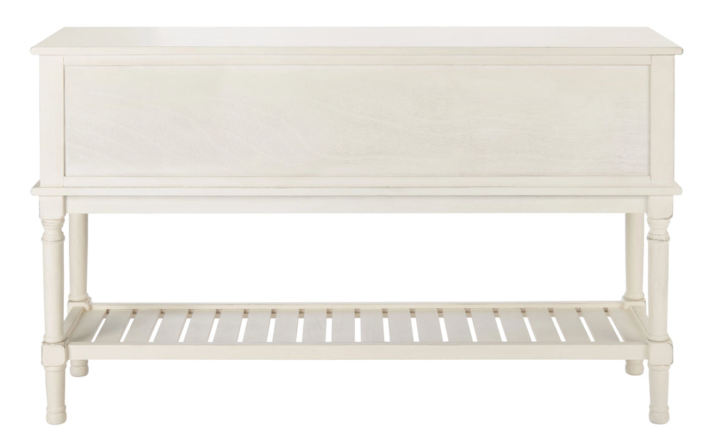 White Wood Console Table with Drawer F722917